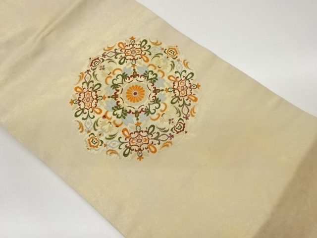 引箔変わり華紋模様織出し名古屋帯